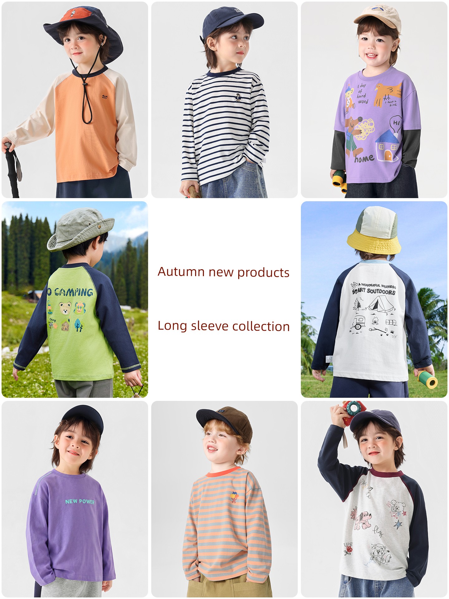 【Right European Autumn Long Sleeve Collection】Boys' T-Shirts, Base Layer Shirts, Baby Tops, 2026 New Children's Autumn Clothing