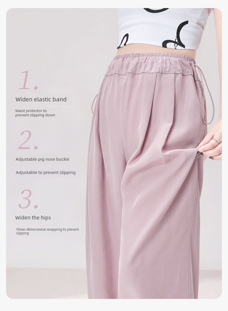 Maternity Pants Summer 2026 New Style Without Belly Support Ice Silk Casual Wide-Leg Pants Yamamoto Long Pants for Petite Women Spring and Summer — 20
