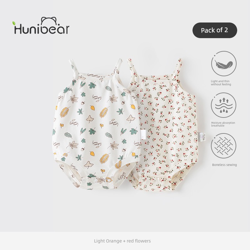 Baby Girl Onesie Summer Infant Vest Sling — 8