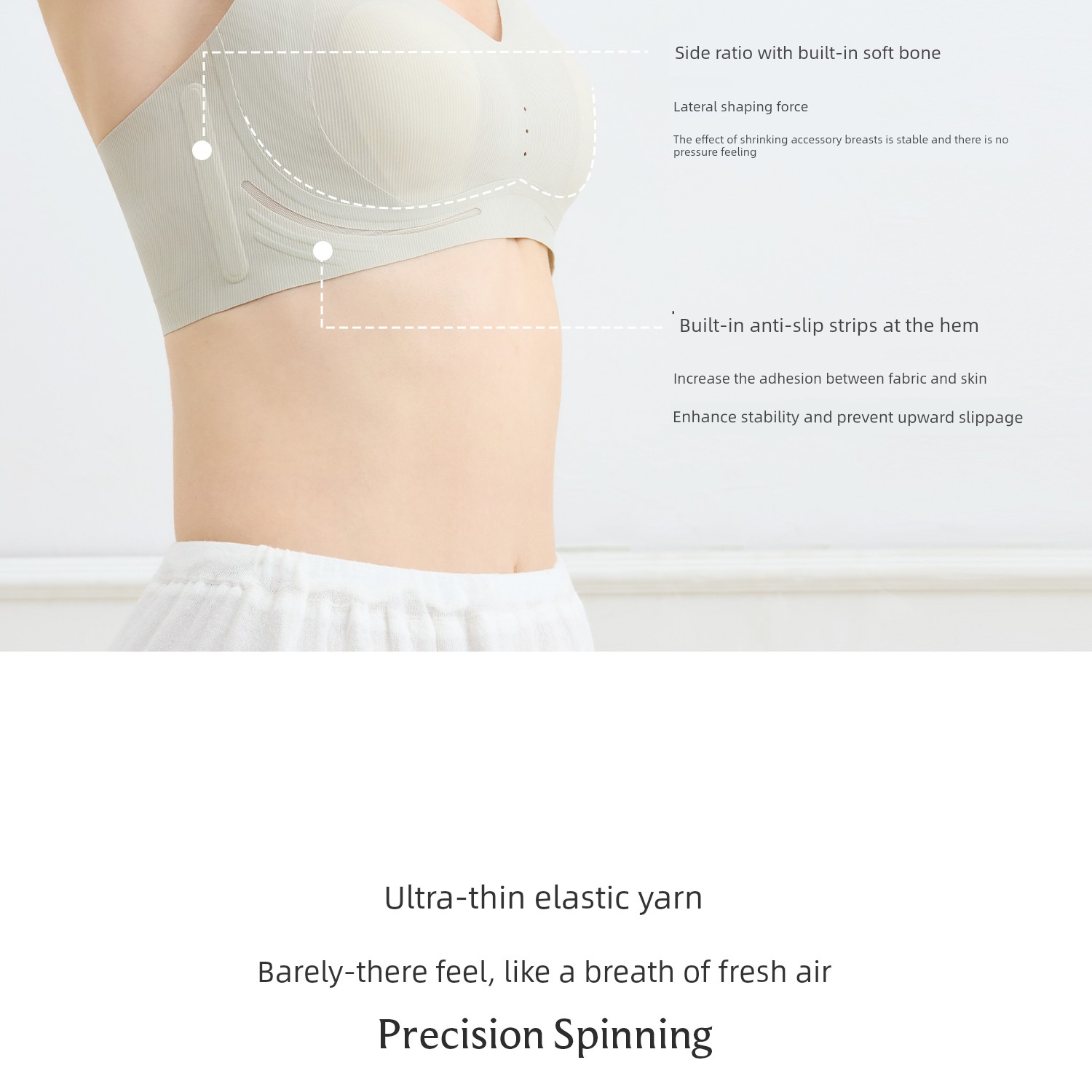 Domiamia Lightweight Front-Opening Nursing Bra, Thin and Breathable, Anti-Sagging, Night-Use Postpartum Bra for Pregnant Women — 24