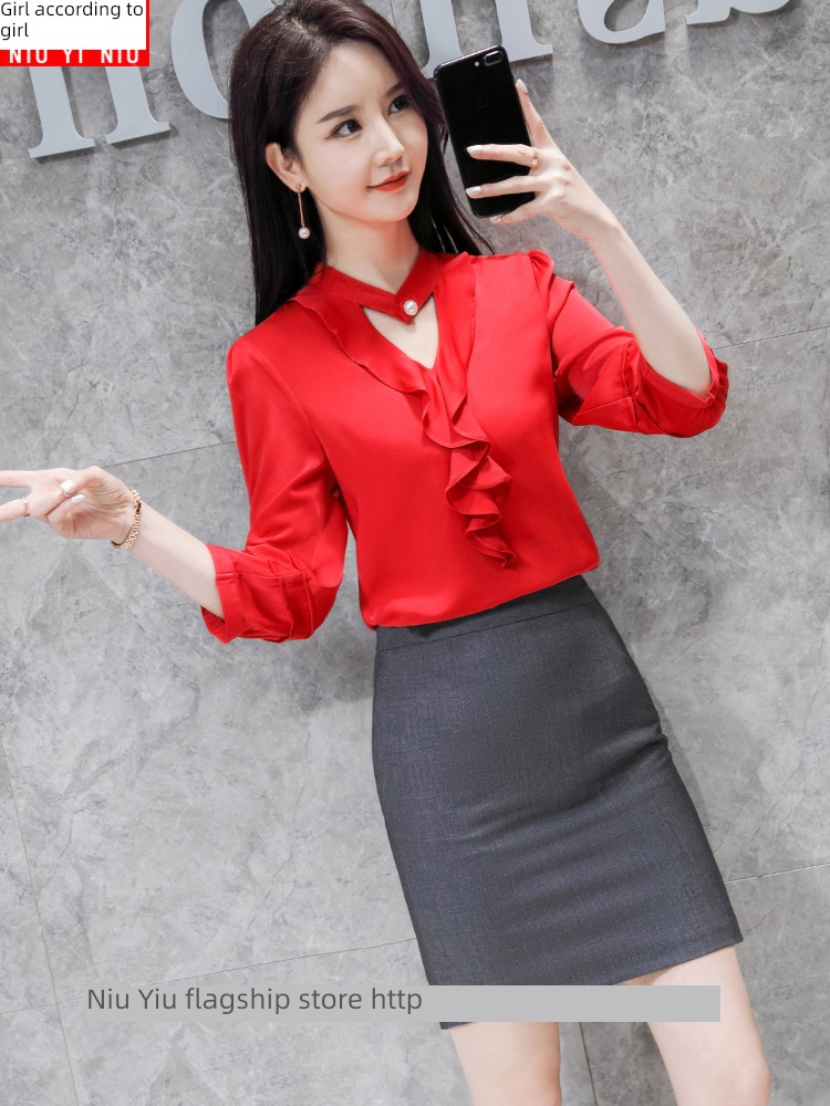 fashion Middle sleeve real silk Satin coverall jacket shirt