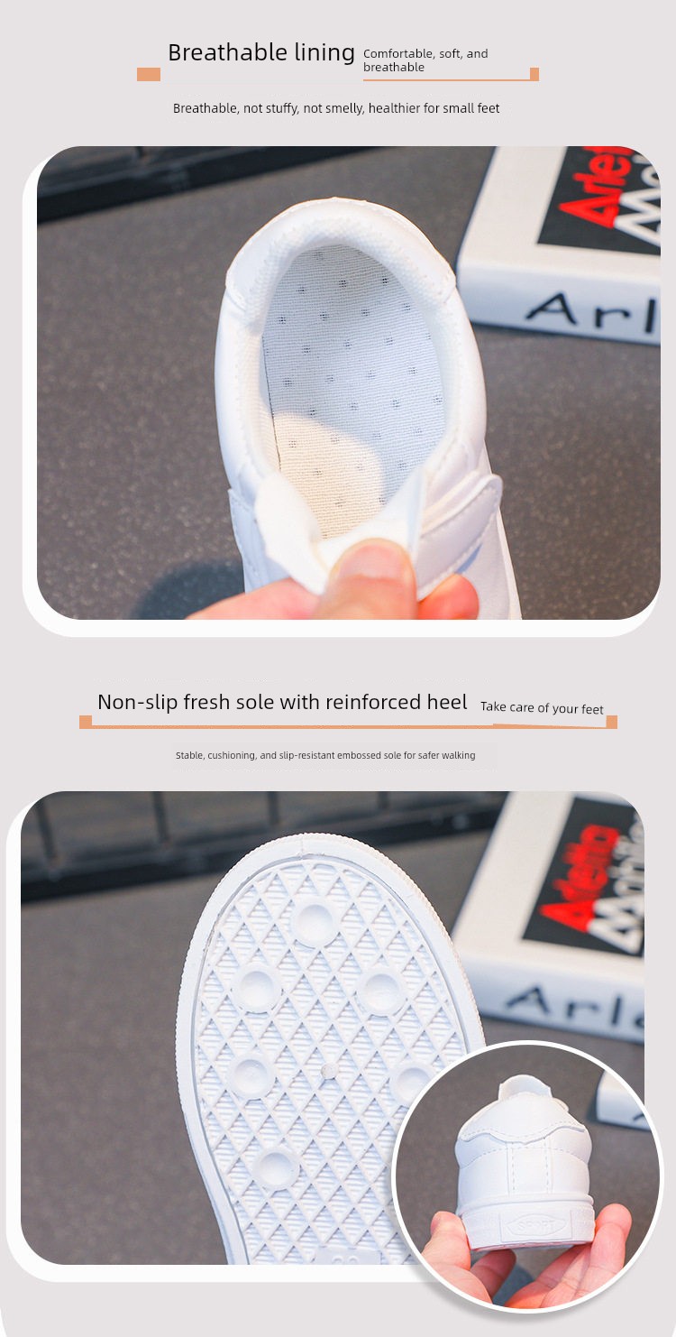 Uk Nu Children's White Sneakers for Boys, 2026 New Breathable Running Shoes, Campus Summer Boys' Sports Shoes — 8