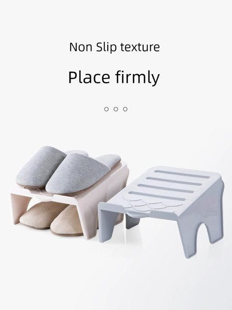 Popular shoe rack Japanese two-layer double-cluster integrated space-saving living room home shoe cabinet plastic simple storage shoe holder