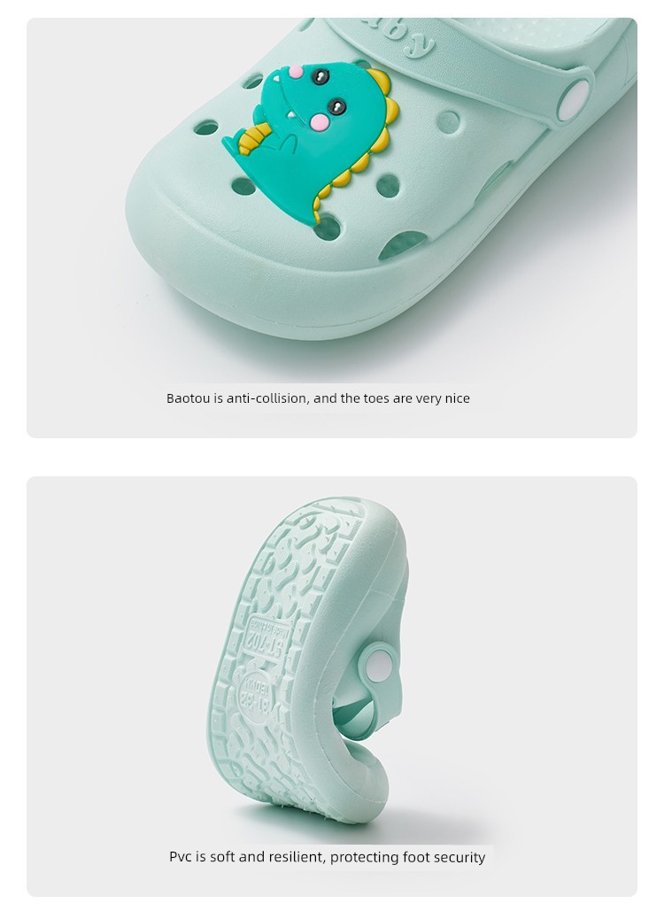 Jq Jingqi Children's Clogs Summer Indoor Non-Slip Shoes for Girls and Boys, Baby Bathing Special Closed-Toe Sandals — 7