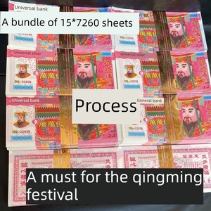 Sacrificial Offerings, Ghost Money, Trillions of Dollars in Various Denominations, Paper Money for Burning during Qingmi