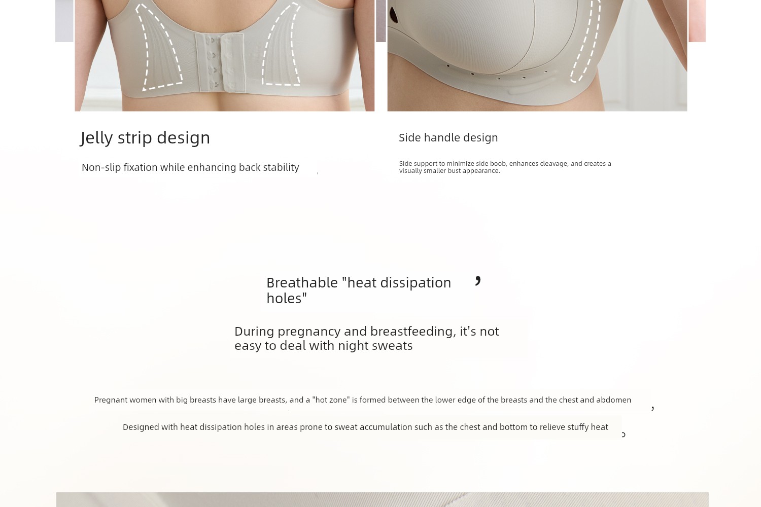 Domiamia Large-Breasted Nursing Bra Anti-Sagging Support Maternity Bra Large Size Postpartum Nursing Bra — 13