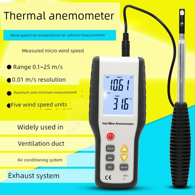 Xinsite HT9829 Thermal Anemometer Air Volume Meter High-sensitivity Anemometer Air temperature and air volume measurement