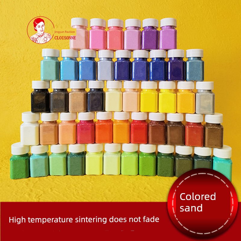 120 Mesh Cloisonne Cloisonne Enamel Painting Made of 78 Color Sand 100G High Temperature Sintering without Fading Delicate