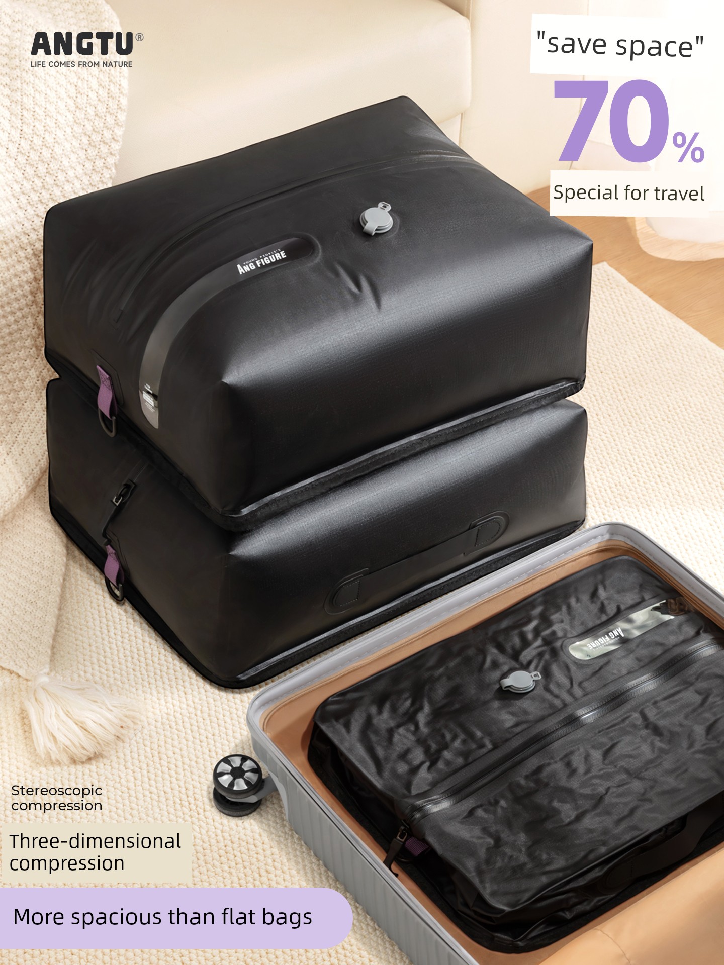 Vacuum Compression Bag Travel Storage Bag Moisture-Proof and Waterproof Suitcase Business Trip Portable Clothing Storage Bag