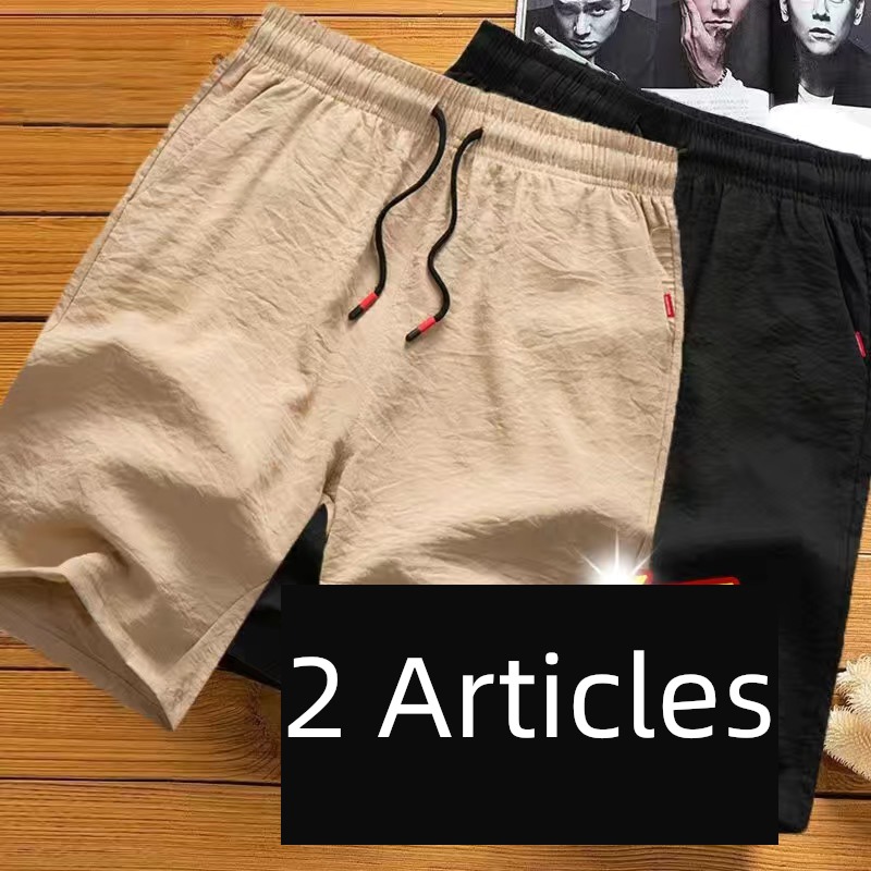 Chaopai ins Elastic waist Self-cultivation Thin money leisure time shorts