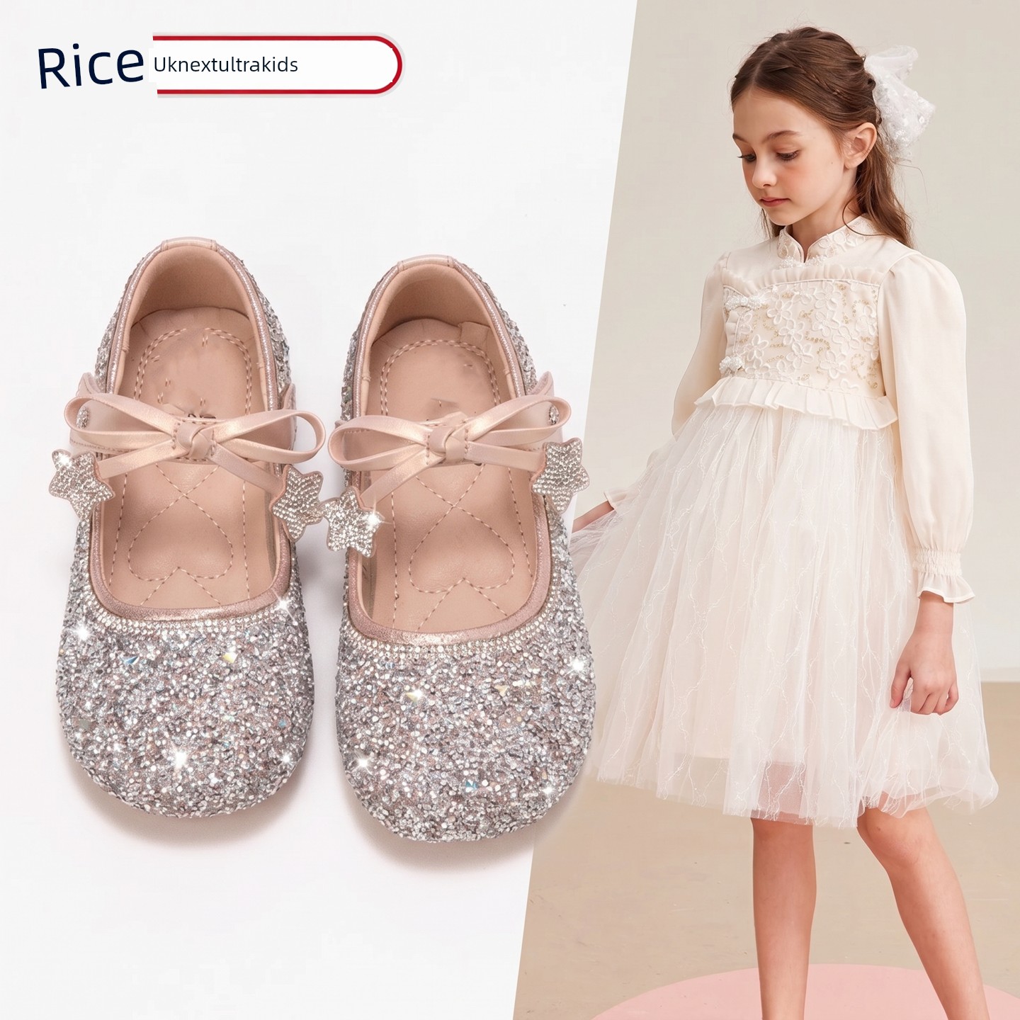 British Nu High-End Little Girl Princess Shoes, Girls' Dress Shoes, Beautiful Crystal Shoes, 2026 New Spring and Summer Single Shoes — 4
