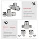 304/316 stainless steel clamp tee terminal external thread clamp tee stainless steel clamp terminal side thread