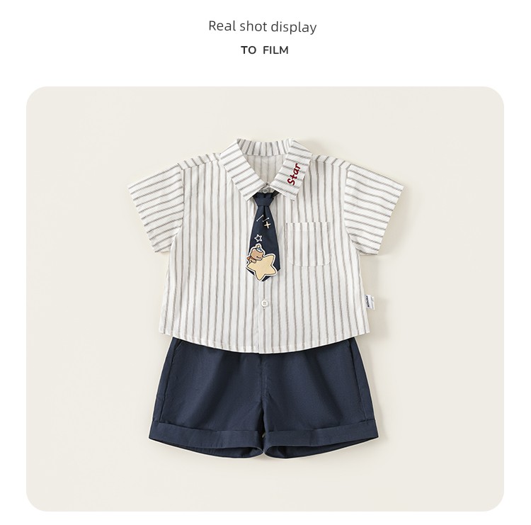 Boys' Autumn Outfit, One-Year-Old Baby Boy Formal Wear, 2026 New Style Little Gentleman Clothing, Infant Spring and Autumn Children's Clothing, Stylish — 29