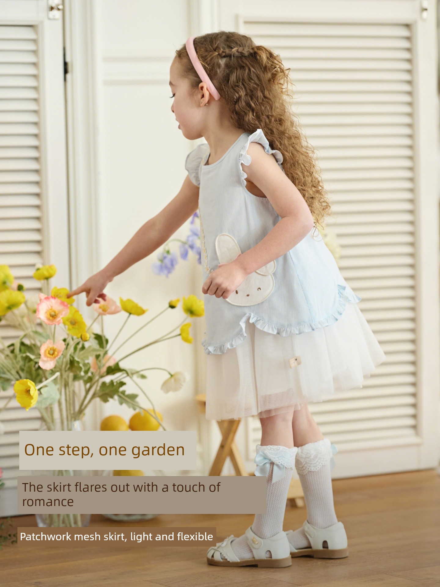 David Bella Girls' Summer Dress New Style Lyocell Cool Gauze Skirt Blue Princess Dress Baby Girl Dress