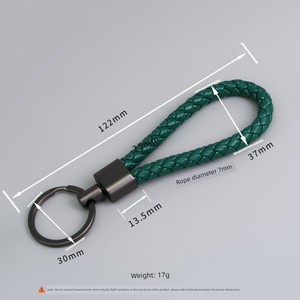 [Special Offer] High Quality Woven Leather String Keychain Zinc Alloy Buckle Key Ring Circle Car Key Pendant