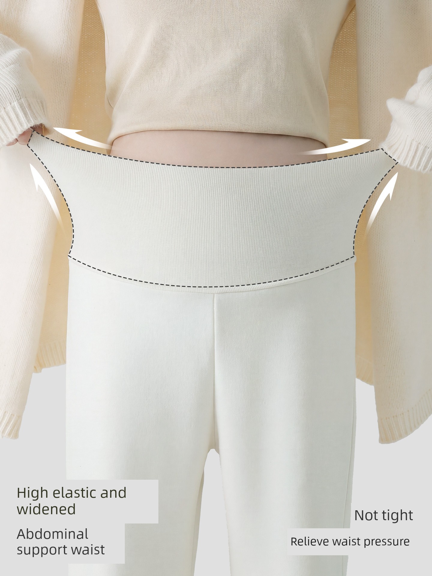 Jq Jingqi Maternity Pants for Autumn 2026 New Wide-Leg Pants That Don'T Squeeze the Belly during Pregnancy, Long Pants for Autumn and Winter Maternity Wear — 4