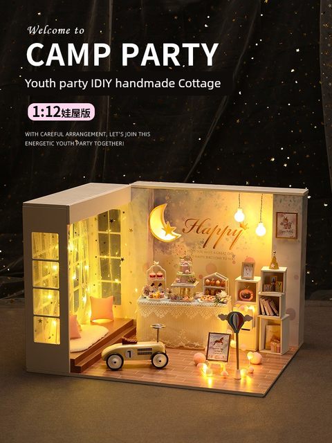 Zhiqu House DIY House Youth Party Handmade Assembly Wooden Ob11 Doll House Creative Model Toy House