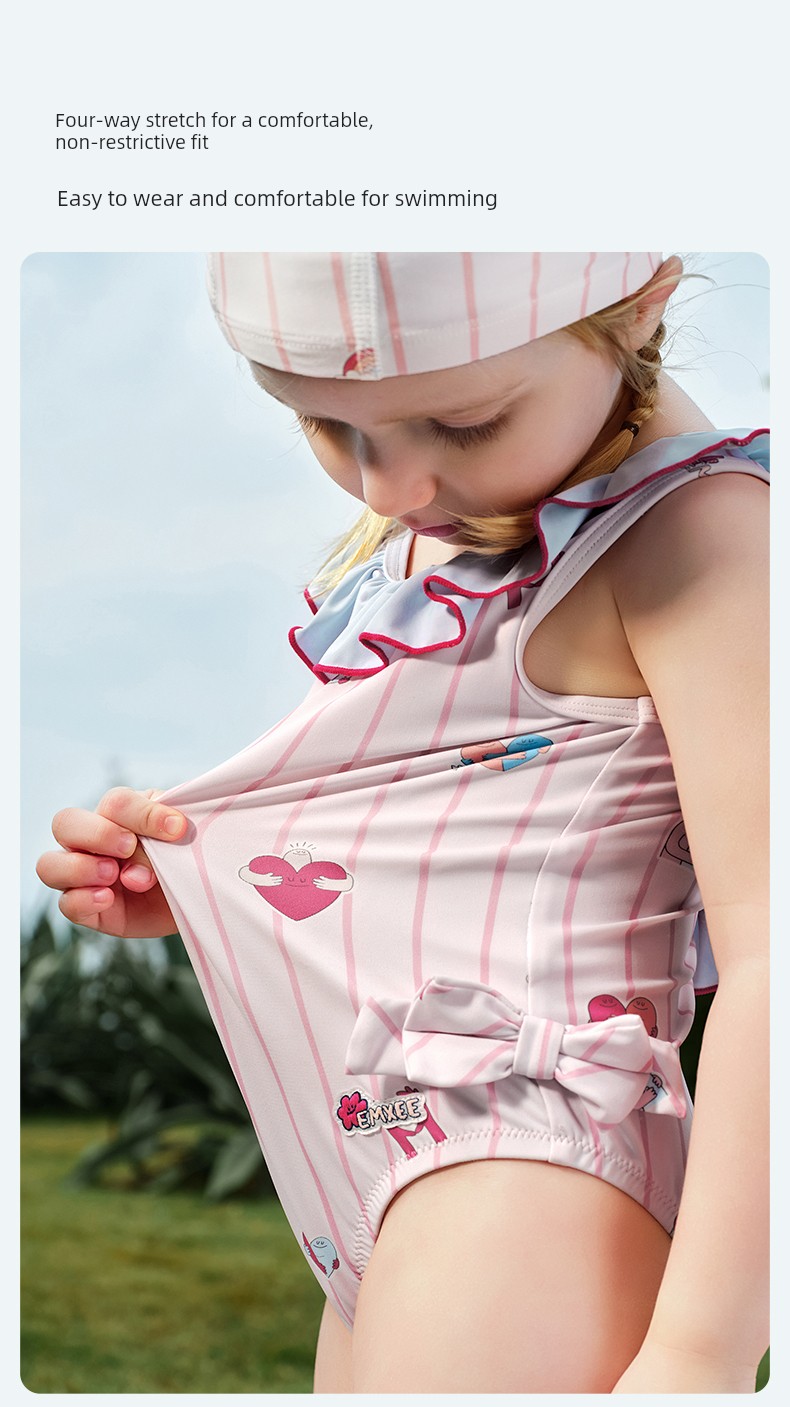 Manxi Children's Clothing Kids' One-Piece Swimsuit for Girls, Baby Beach Swimwear, Cool and Sun-Protective, Quick-Drying, Summer Swimwear for Girls — 14