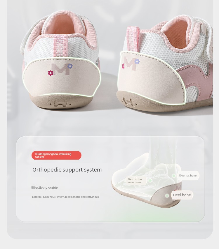 Muttong Baby Thin-Soled Pre-Walking Shoes 2026 Spring and Autumn New Model for 6-18 Months Baby Girls and Boys Soft-Soled Walking Shoes — 22