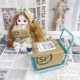 Mini express carton, simulated supermarket food play, children's house play toys and doll house accessories shooting model