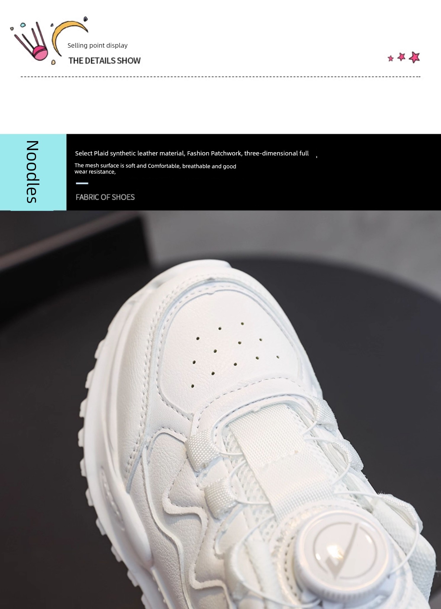 Warrior Kids Campus Rotating Buckle Breathable White Shoes — 10