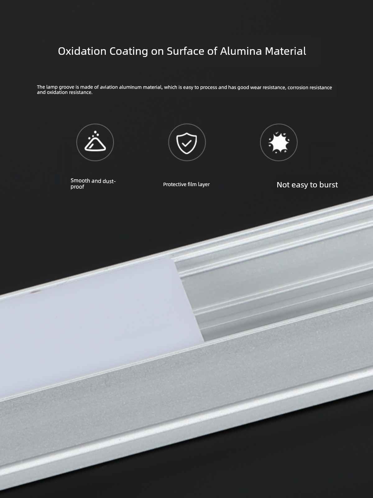 Line Light Lamp Slot Open-Mounted Linear Lamp LED Lamp with Card Slot Aluminum Alloy U-Shaped Ceiling Embedded Strip Aluminum Groove