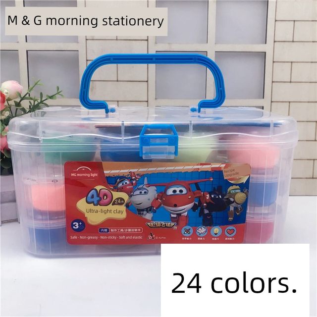 Morning Light Super Flying Super Clay 24 Color Storage Box Plasticine Lightweight Colorful Clay Children's Toys Hand-in-Owned