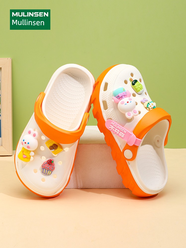 Mlskms-Vautid Girl Hole Shoes New Arrival Outdoor Non-Slip Kids Slippers Cherry Blossom Sandals Baby Girl Beach Shoes — 5
