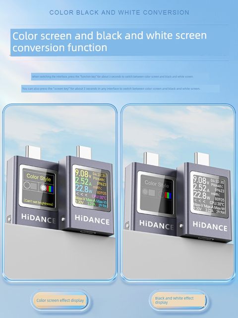 Mobile phone charger Type-c pd fast charging detection power meter USB tester DC digital current voltage meter
