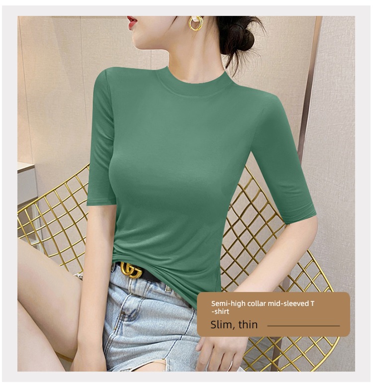 modal  T-shirt Thin money three quarter sleeve jacket Undershirt