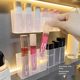 Three-part wall hanging partition box without punching mirror cabinet storage box bathroom small miscellaneous cosmetics lipstick storage box