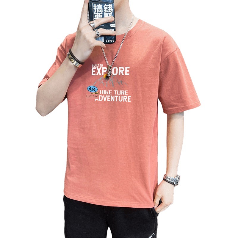100% Korean version trend student Couples dress Short sleeve T-shirt