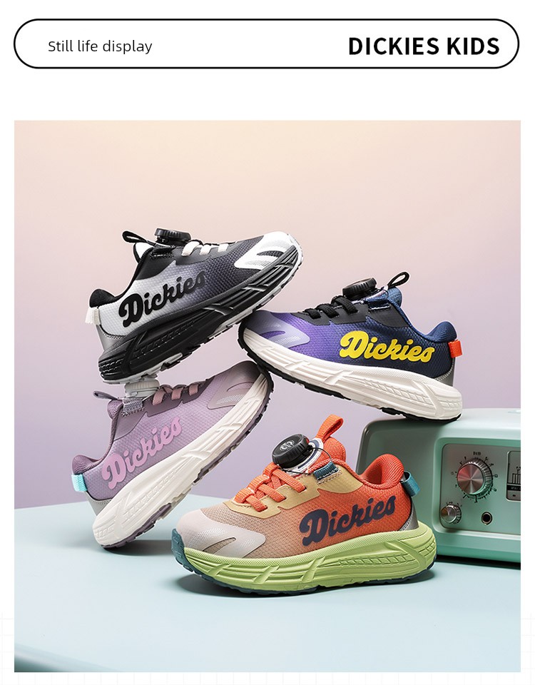 Dickies Kidsren's Sports Shoes for Boys and Girls, Lightweight, Breathable, Casual Swivel Buckle Kidsren's Shoes, Soft-Soled, Wear-Resistant Running Shoes — 13