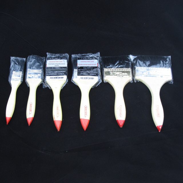 Coconut tree paint brush 1 inch 1.5 inch 2 inch 2.5 inch 3 inch 4 inch 5 inch 6 inch 7 inch 8 inch black coat paint brush oil sweep