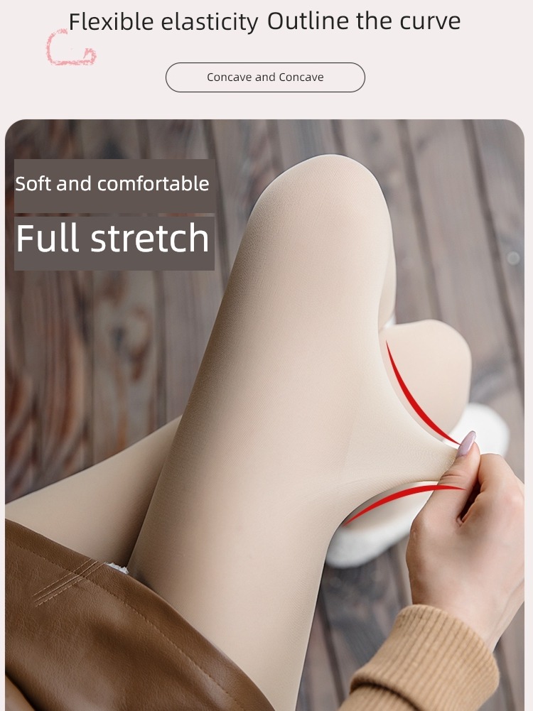 Bare leg artifact Flesh color Connect feet thickening Naked feeling silk stockings