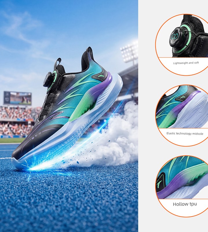 Anta Kidsren's Boys' Running Shoes 2026 New Spring and Summer Mesh Breathable Kidsren's Knob Shoes Kidsren's Sports Shoes — 4