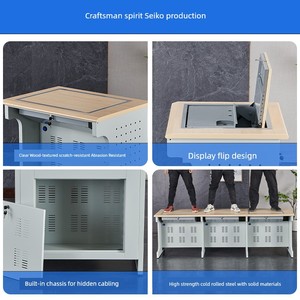 School Voice Classroom Computer Room Flip Computer Desk Host Built-in New Desk Display Embedded Hidden