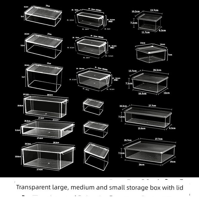 Storage box with lid storage box transparent acrylic kitchen cosmetics handy goods station snacks toys clothes book