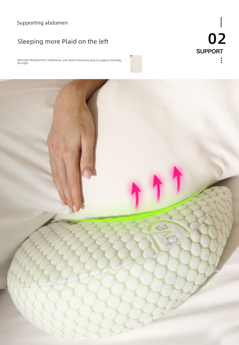 Summer Cool Removable and Washable Pregnancy Pillow Refreshing Non-Stick Pregnant Women Side Sleeping Belly Support Waist Cushion Sleep during Pregnancy — 10