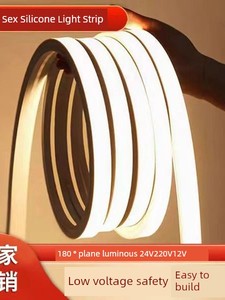 LED Soft Silicone Light Strip Line Light Strip Embedded 24V Waterproof Flexible Linear Light Slot Soft Rubber Light Stri