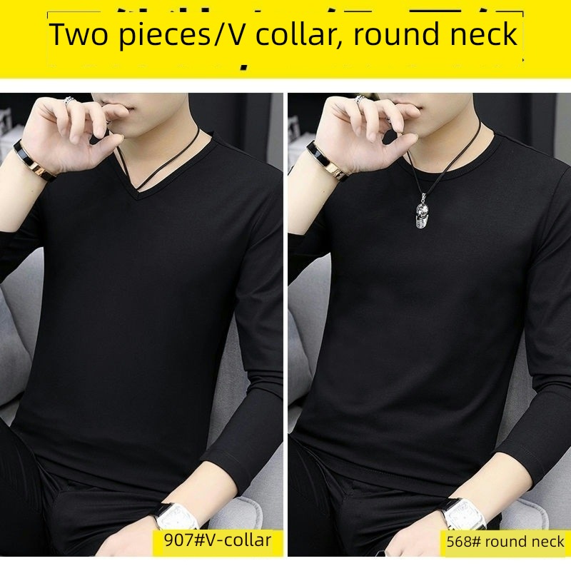 modal  man Tight fitting Autumn and winter Long sleeve T-shirt