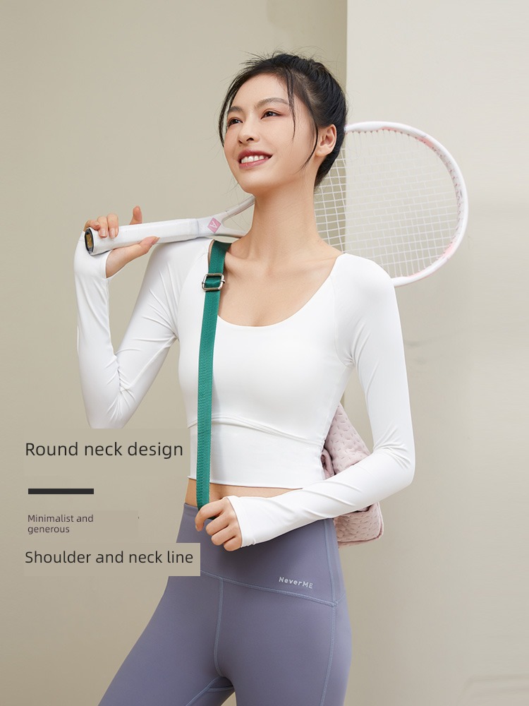 neverme Tight fitting Long sleeve female Quick drying T-shirt Yoga clothes