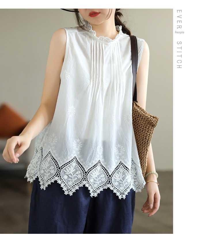 Dale Minority Design money vest Retro Embroidery Lace