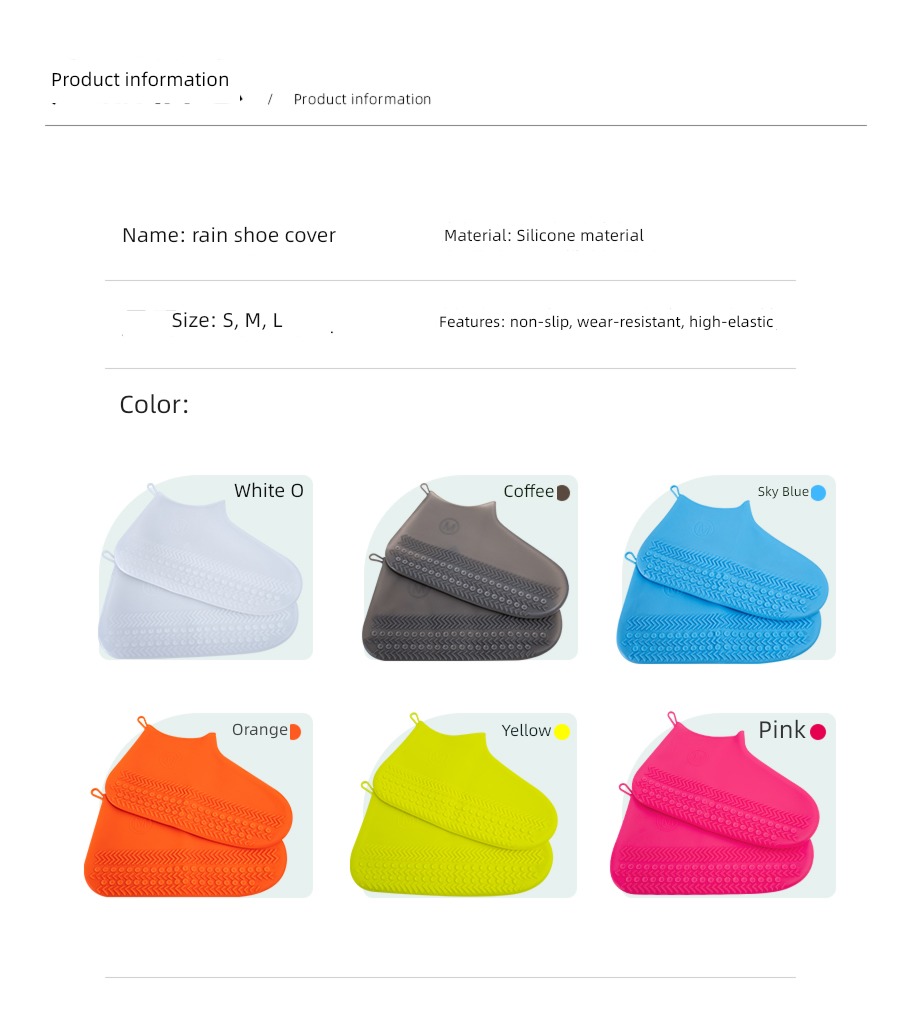 Men's and women's money non-slip thickening children silica gel summer Rain shoes
