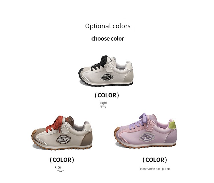 Dickies Retro Children's Sneakers New Autumn Casual Versatile Soft-Soled Shoes for Older Kids — 7