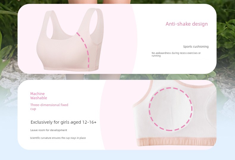 All-Cotton Era Children's Developmental Period Underwear, Girls' Bras, Girls' Vests for Primary School Students in Stage One, Two, and Three — 17