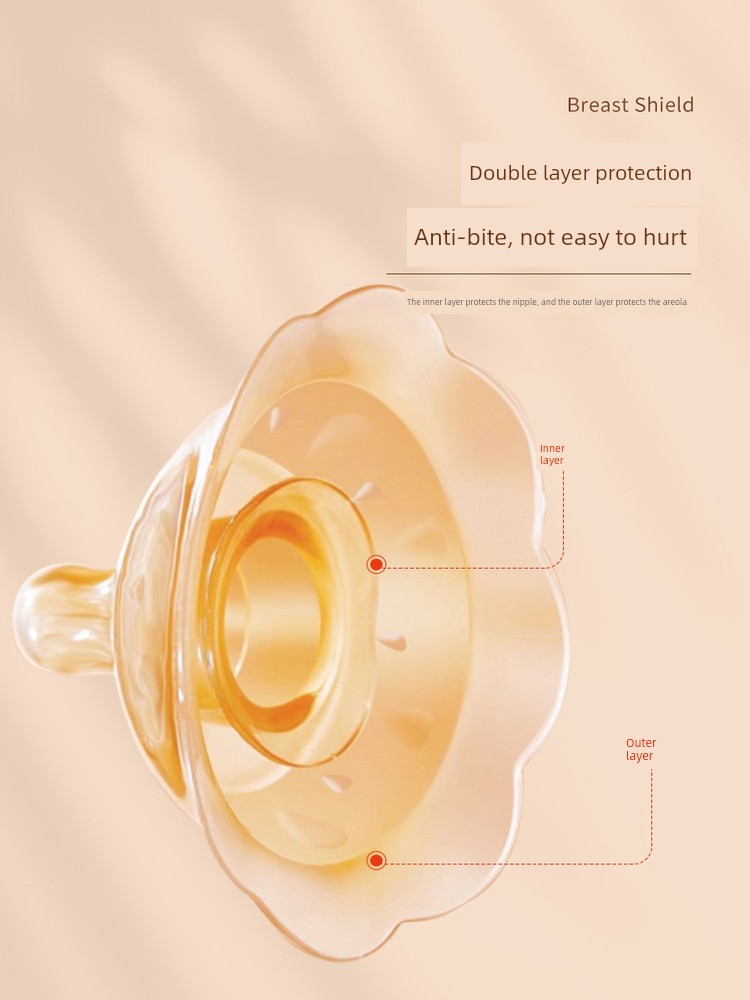 Beingmate Breast Shield Nursing Tool Nipple Indentation Corrector Double-Layer Protective Cover for Breastfeeding Anti-Bite — 4