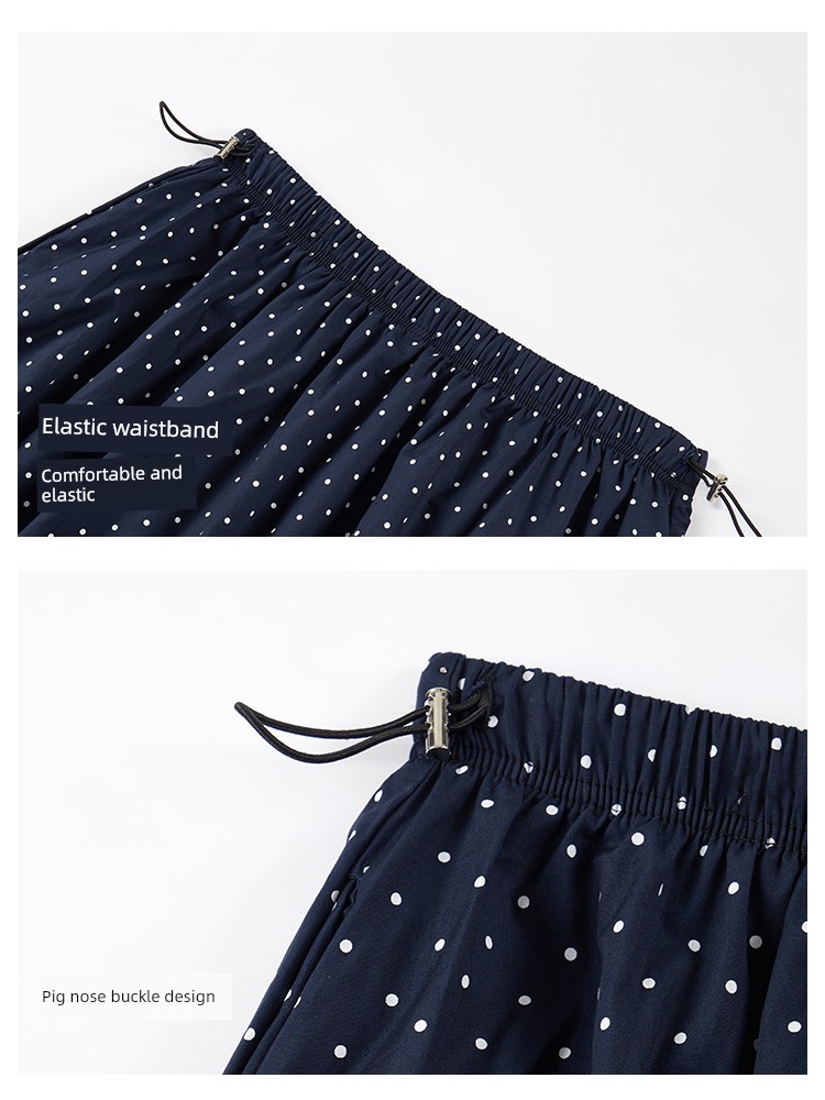 Muyuan Lion Maternity Skirt with No Belly Support + Short Sleeve Summer Slimming Mid-Length Anti-Wrinkle Quick-Dry Umbrella Skirt Two-Piece Set — 3