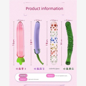 Vegetable-Shaped Transparent Glass Rod for Girls, Single-Use Facial and Body Massage Fun Toy for Women