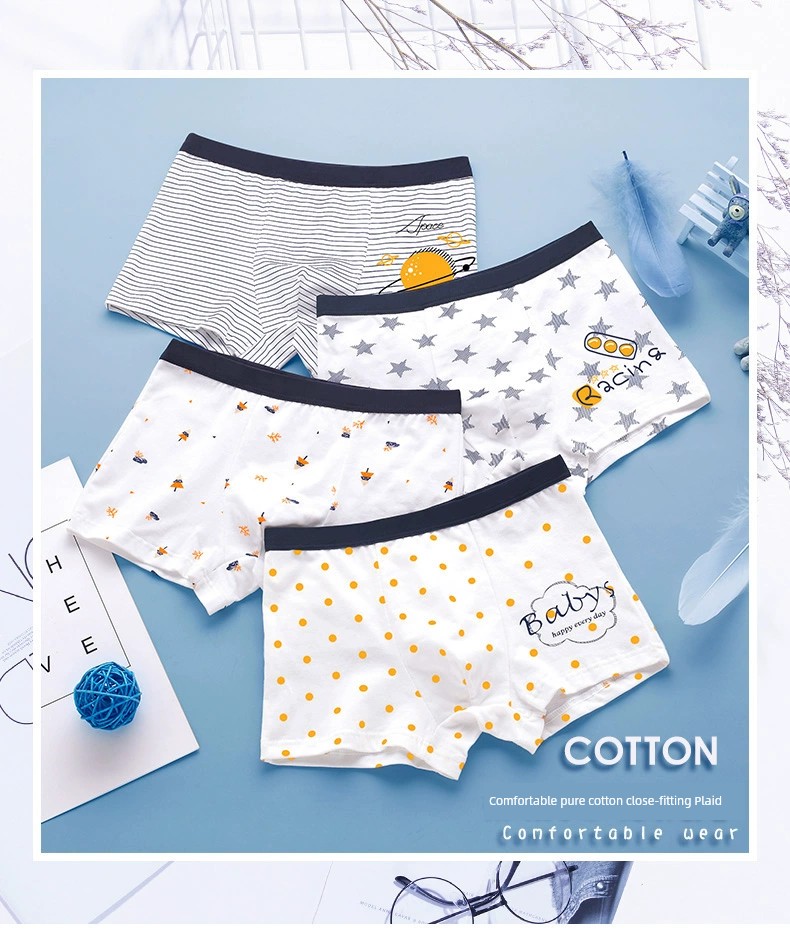 Pure Cotton Class A Boy Four Corners New Arrival Children's Underwear — 3